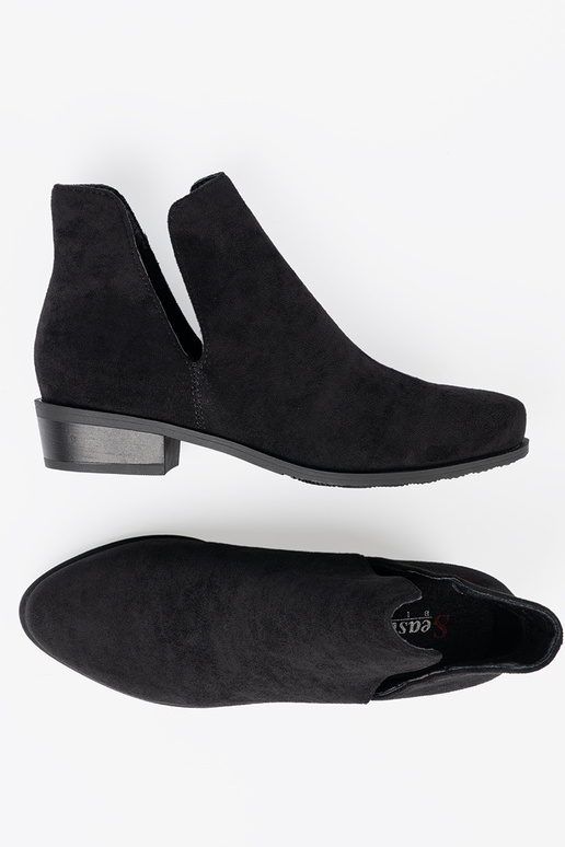 de color negro zapatos z Aycięciami