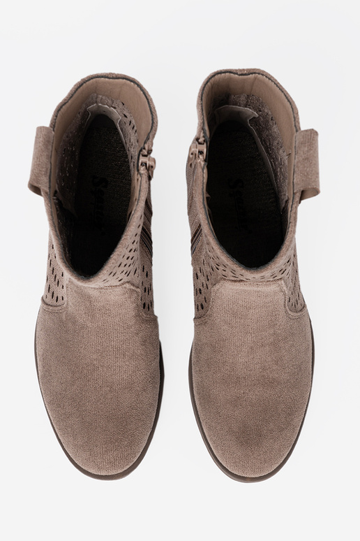 beige zapatos calado A koAbojskim stylu