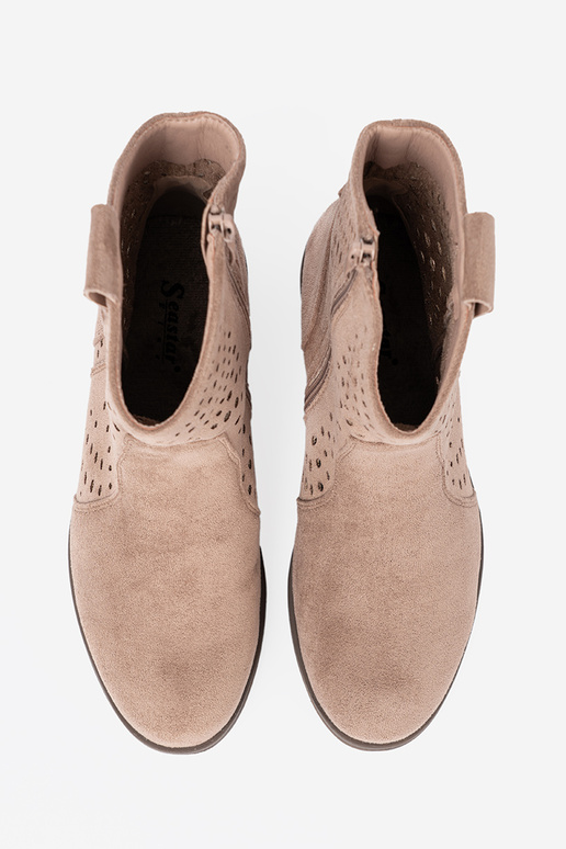 beige zapatos calado A koAbojskim stylu beige zapatos calado A koAbojskim stylu