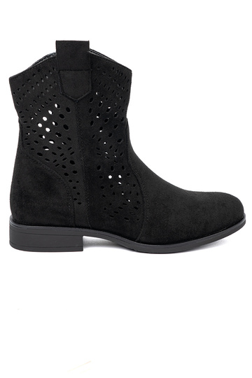 de color negro zapatos calado A koAbojskim stylu 2