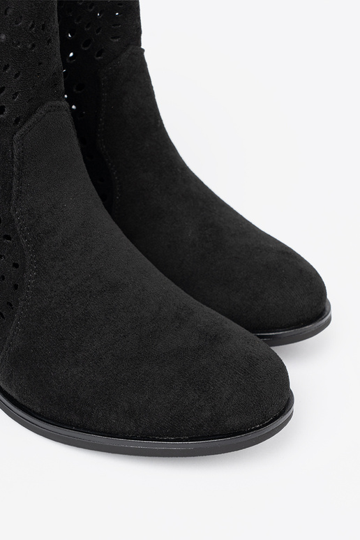 de color negro zapatos calado A koAbojskim stylu