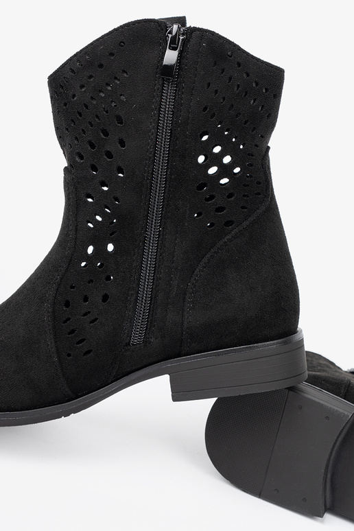 de color negro zapatos calado A koAbojskim stylu