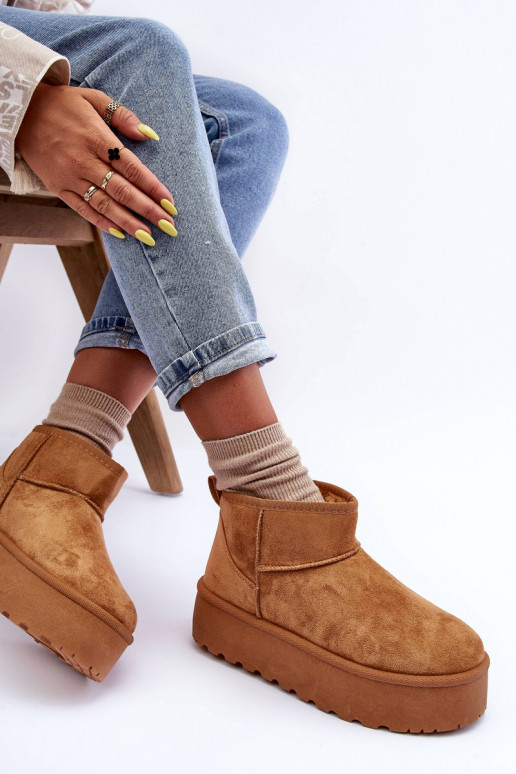 de gamuza Botas de nieve con una plataforma color marrón Corcoran