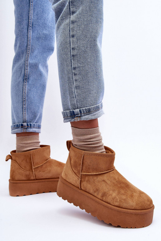 de gamuza Botas de nieve con una plataforma color marrón Corcoran