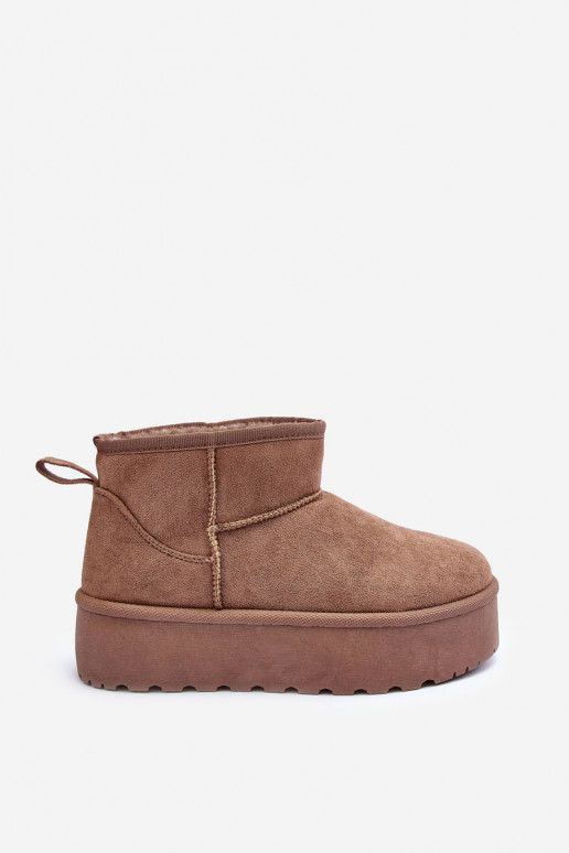 de gamuza Botas de nieve con una plataforma beige Corcoran