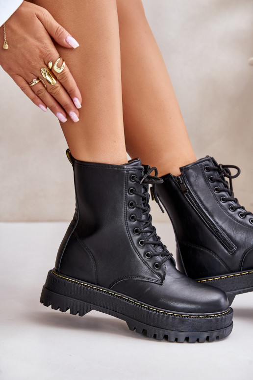 calentamiento botines de trabajo z Eko Skóry Al castillo de color negro Activadoleli calentamiento botines de trabajo z Eko Skóry Al castillo de color negro Activadoleli