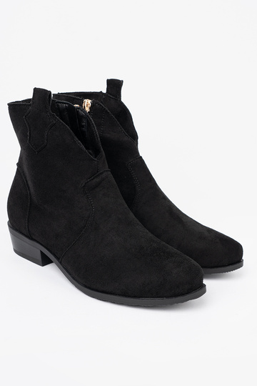 de color negro zapatos botas de vaquero de gamuza