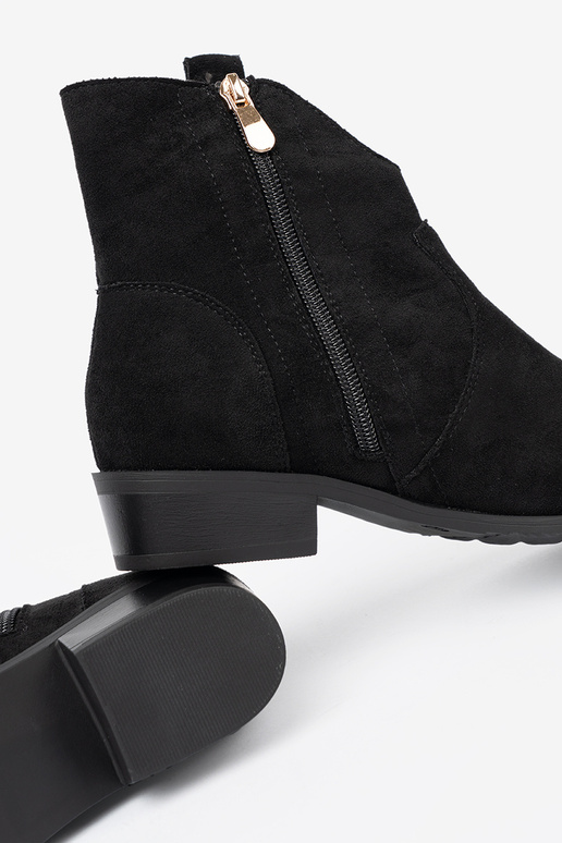 de color negro zapatos botas de vaquero de gamuza