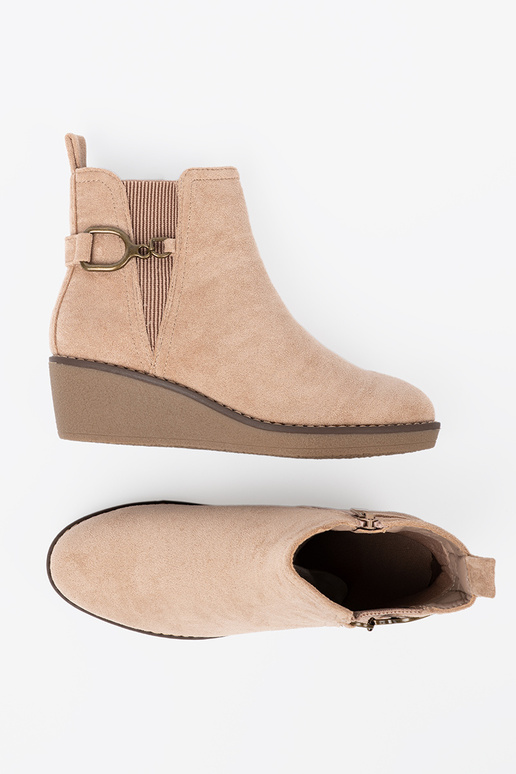 beige Zapatos de mujer na Aygodnym, niskim coturnoie beige Zapatos de mujer na Aygodnym, niskim coturnoie