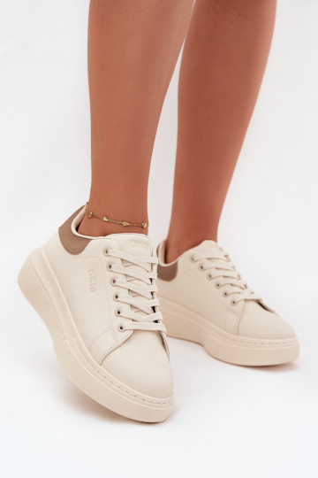 Zapatillas deportivas para mujer con plataforma Big Star SS274246 color marfil 2