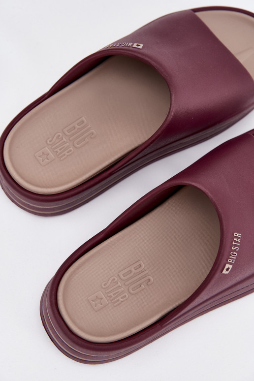 zapatillas de mujer con una plataforma Big Star SS274425 borgoña