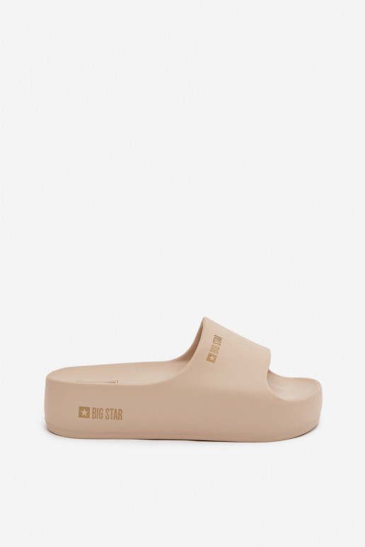 zapatillas de mujer Zapatillas ligeras con una plataforma Big Star SS274722 beige