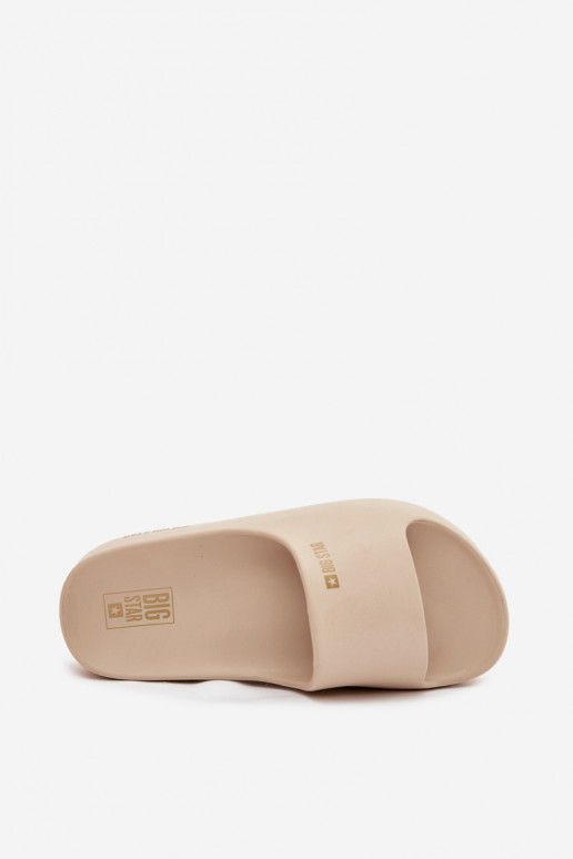 zapatillas de mujer Zapatillas ligeras con una plataforma Big Star SS274722 beige