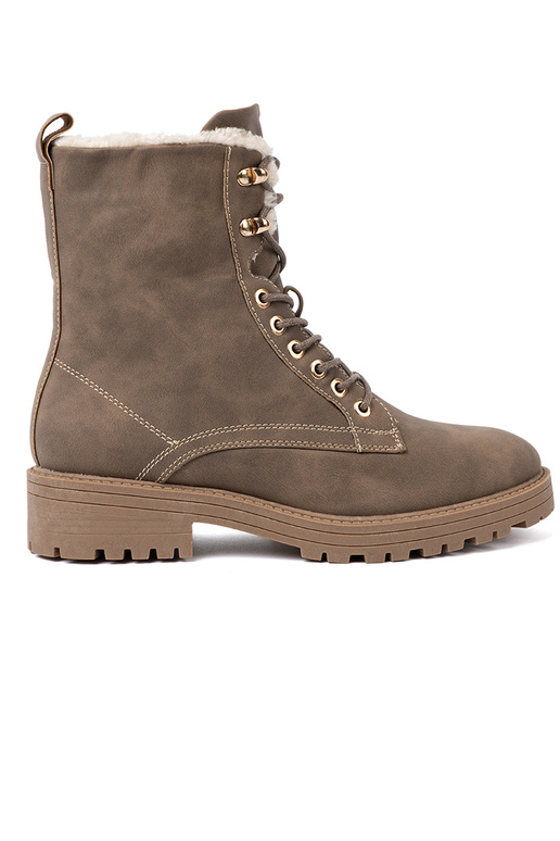 Elegante Botas oscurobeige z grubą podeszAą Elegante Botas oscurobeige z grubą podeszAą