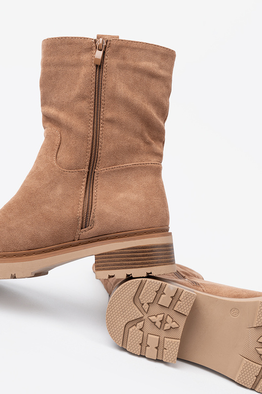 Minimalistyczne zapatos kameloAe z miękkiego zamszu