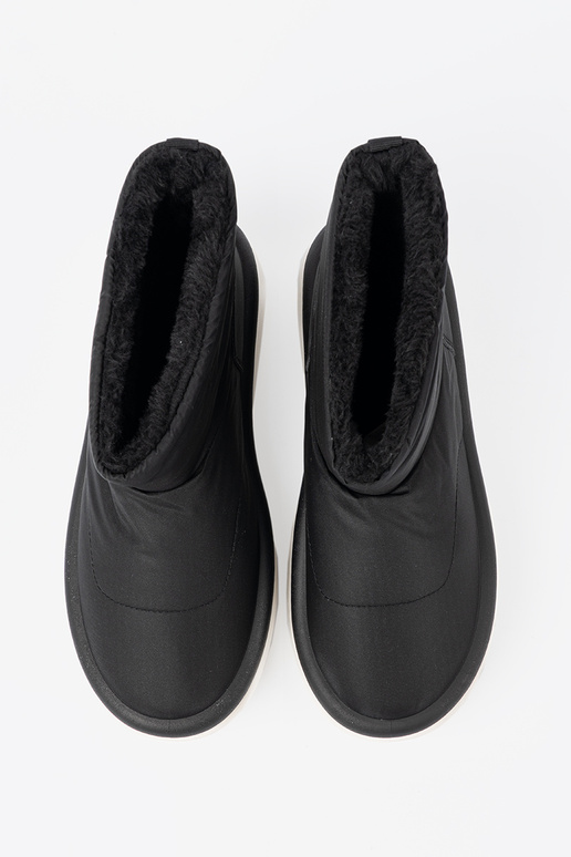 ENodoodporne Botas de nieve de color negro z futrzanym Anętrzem