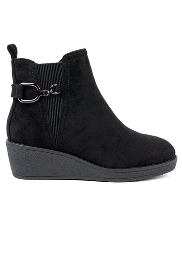 de gamuza zapatos de color negro z elastyczną AstaAką 2