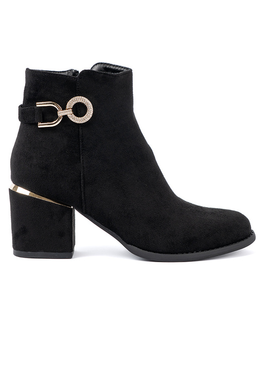 de color negro Zapatos de mujer z elegancką sprzączką