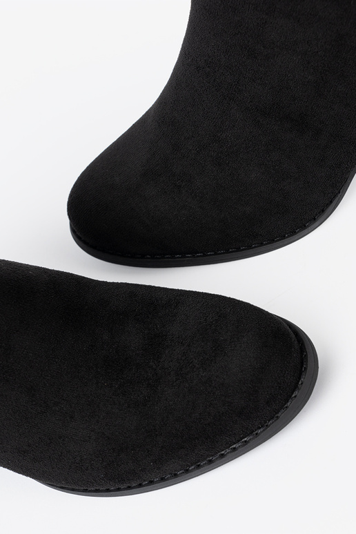 de color negro Zapatos de mujer z elegancką sprzączką