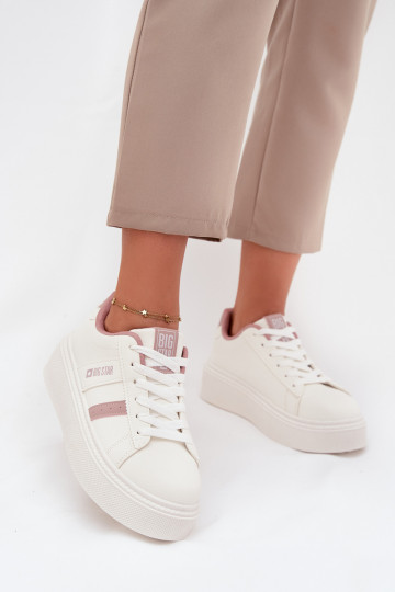 Zapatos de mujer estilo sneakers en color blanco con plataforma Big Star SS274346 2