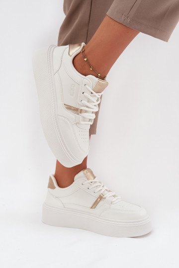 Zapatos de mujer estilo sneakers en color blanco con plataforma Big Star SS274359