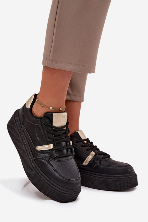 Femenino Zapatillas modelo zapatos. con una plataforma Big Star SS274360 de color negro