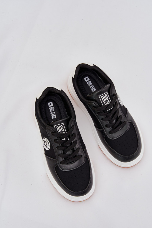 Zapatillas modelo zapatos. Femenino con una plataforma Big Star RR274573 HI-POLY SYSTEM de color negro