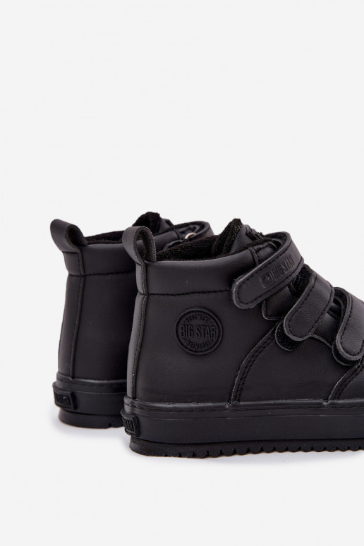 calentamiento Zapatillas modelo botas Infantil con sujetadores adhesivos Big Star SS374070 de color negro