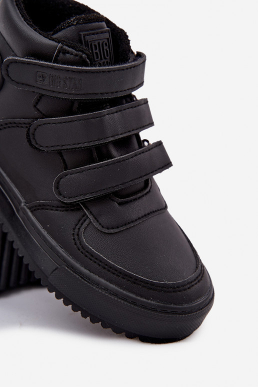 calentamiento Zapatillas modelo botas Infantil con sujetadores adhesivos Big Star SS374070 de color negro