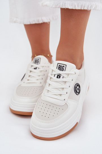 Zapatillas deportivas de mujer con plataforma Big Star RR274572 HI-POLY SYSTEM blancas