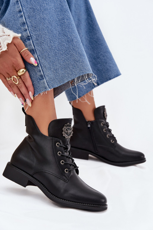 zapatos de tacón bajo para mujer con tacones anchos Con decoraciones Detalem calentamiento de color negro Cylira zapatos de tacón bajo para mujer con tacones anchos Con decoraciones Detalem calentamiento de color negro Cylira