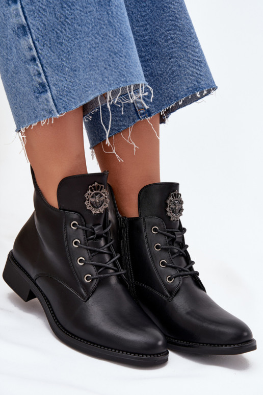 zapatos de tacón bajo para mujer con tacones anchos Con decoraciones Detalem calentamiento de color negro Cylira zapatos de tacón bajo para mujer con tacones anchos Con decoraciones Detalem calentamiento de color negro Cylira