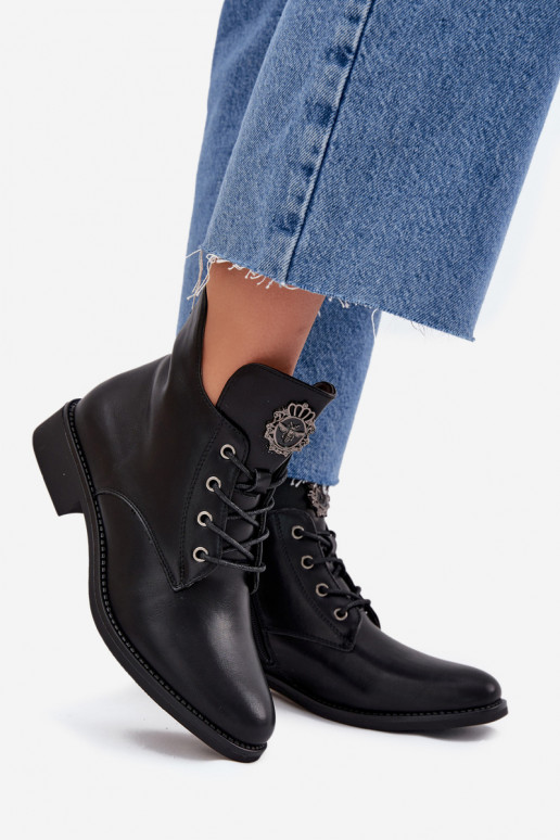 zapatos de tacón bajo para mujer con tacones anchos Con decoraciones Detalem calentamiento de color negro Cylira zapatos de tacón bajo para mujer con tacones anchos Con decoraciones Detalem calentamiento de color negro Cylira