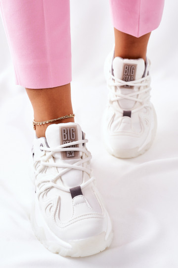 Femenino Estilo deportivo zapatos Memory Foam Big Star II274088 el color blanco 2