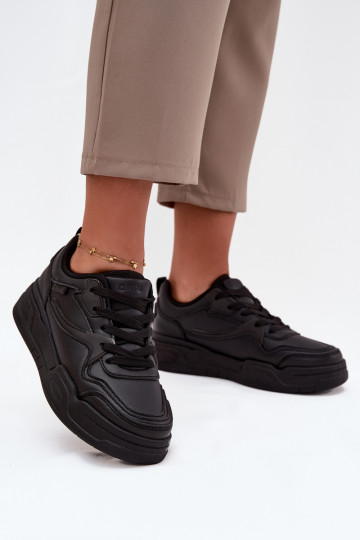 Zapatillas modelo Sneakers negras para hombres con plataforma Big Star SS274589 HI-POLY SYSTEM 2