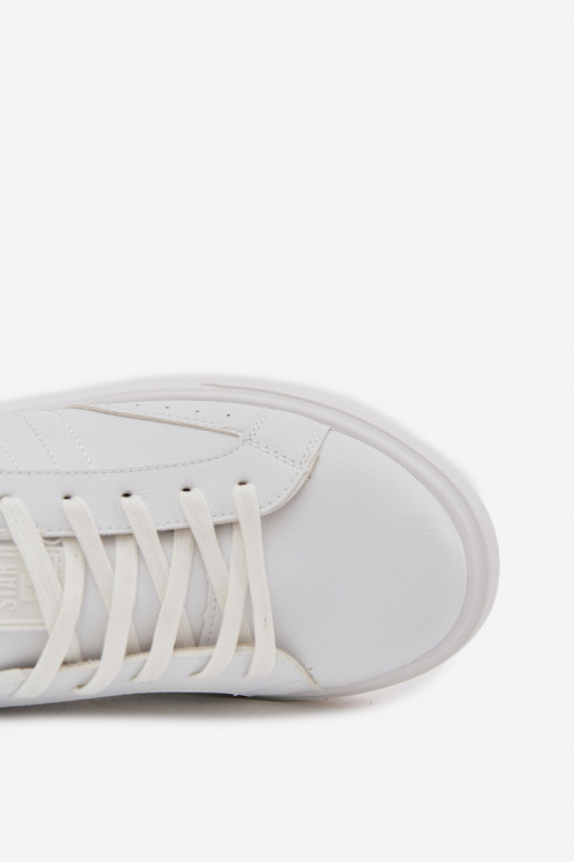 zapatos casuales Zapatillas modelo zapatos. Tiene quesculino de cuero ecológico Big Star OO174118 el color blanco