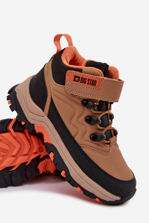 zapatos Botas de nieve Infantil con sujetadores adhesivos Big Star SS374012 color marrón