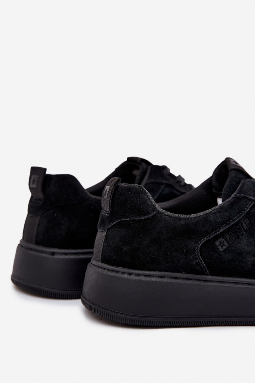 Tiene quesculino Zapatillas modelo zapatos. con una plataforma de gamuza Big Star OO174012 de color negro