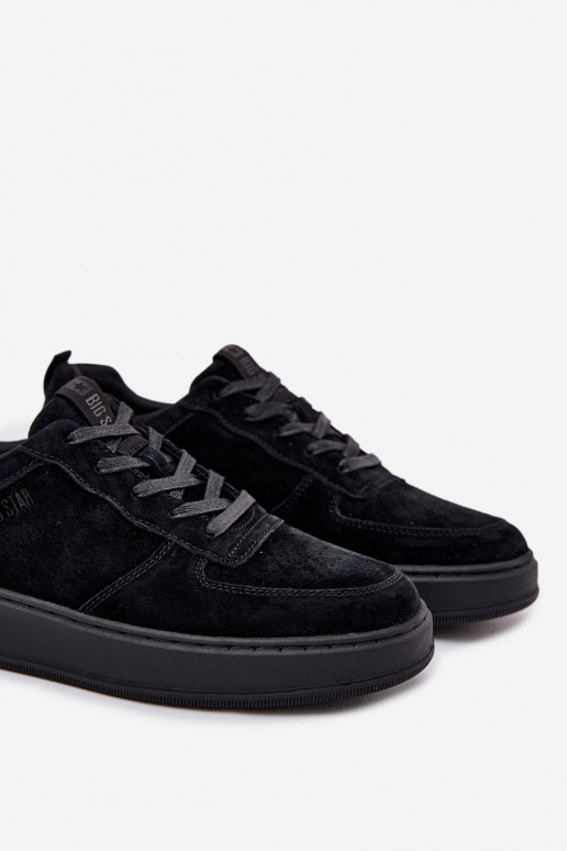 Tiene quesculino Zapatillas modelo zapatos. con una plataforma de gamuza Big Star OO174012 de color negro