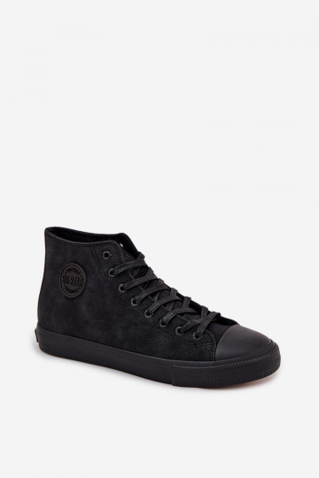 Zapatillas de hombre de piel sintética "Big Star OO174247 HI-POLY SYSTEM" en color negro