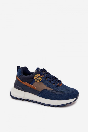 Zapatillas deportivas para hombres azul marino "Big Star RR174279 HI-POLY SYSTEM"