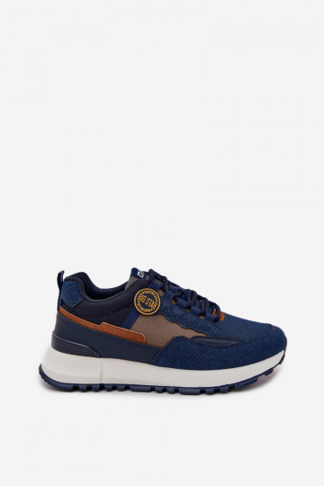 Zapatillas deportivas para hombres azul marino "Big Star RR174279 HI-POLY SYSTEM" 2