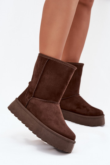Femenino Botas de nieve con un abrigo de piel CzekoladoAe Abrams 2