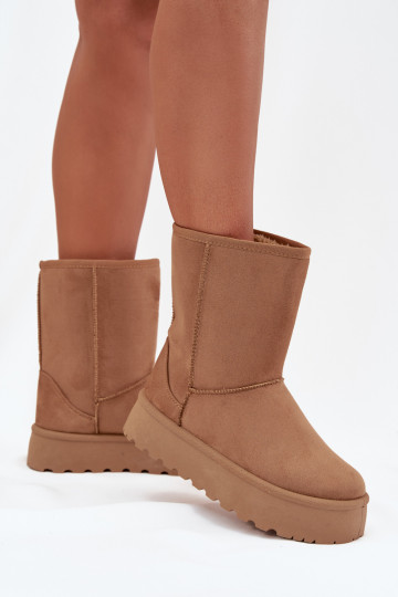 Femenino Botas de nieve con un abrigo de piel color marrón Abrams 2
