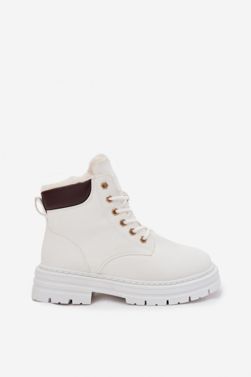 zapatos Femenino calentamiento con pelo dentro Al castillo el color blanco Tharika