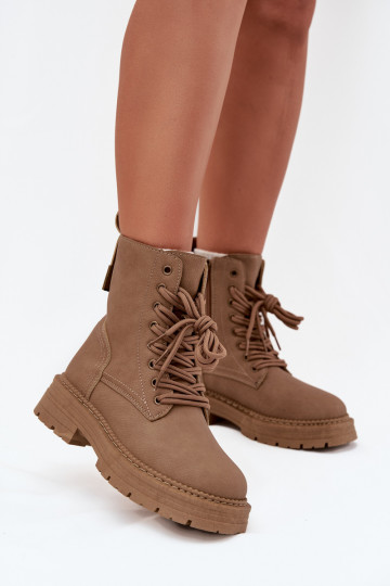 Femenino botines de trabajo Al castillo beige Tirina