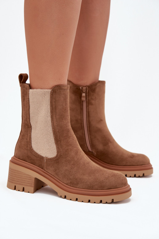 botas con estilo Femenino calentamiento reloj beige Zoralia