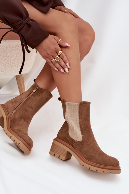 botas con estilo Femenino calentamiento reloj beige Zoralia