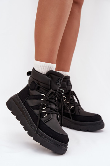 Botas de mujer con una plataforma de color negro Liorae 2