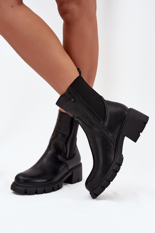 Botas de mujer reloj Eko Piel de color negro Kyra